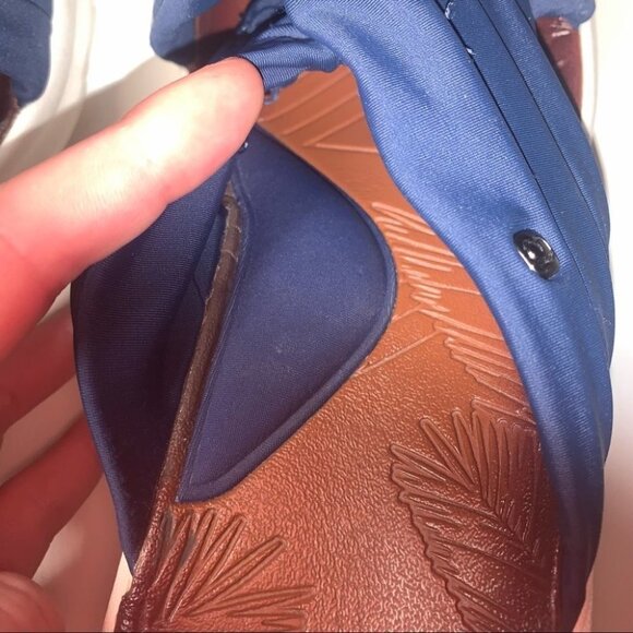 Bzees Knockout Sandals Women’s Size 9 US Navy White Comfort Gel Platform Slip-On - Picture 7 of 8